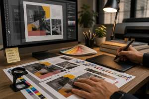Arte final e fechamento de arquivo para gráfica offset sem erros começa antes da exportação do PDF